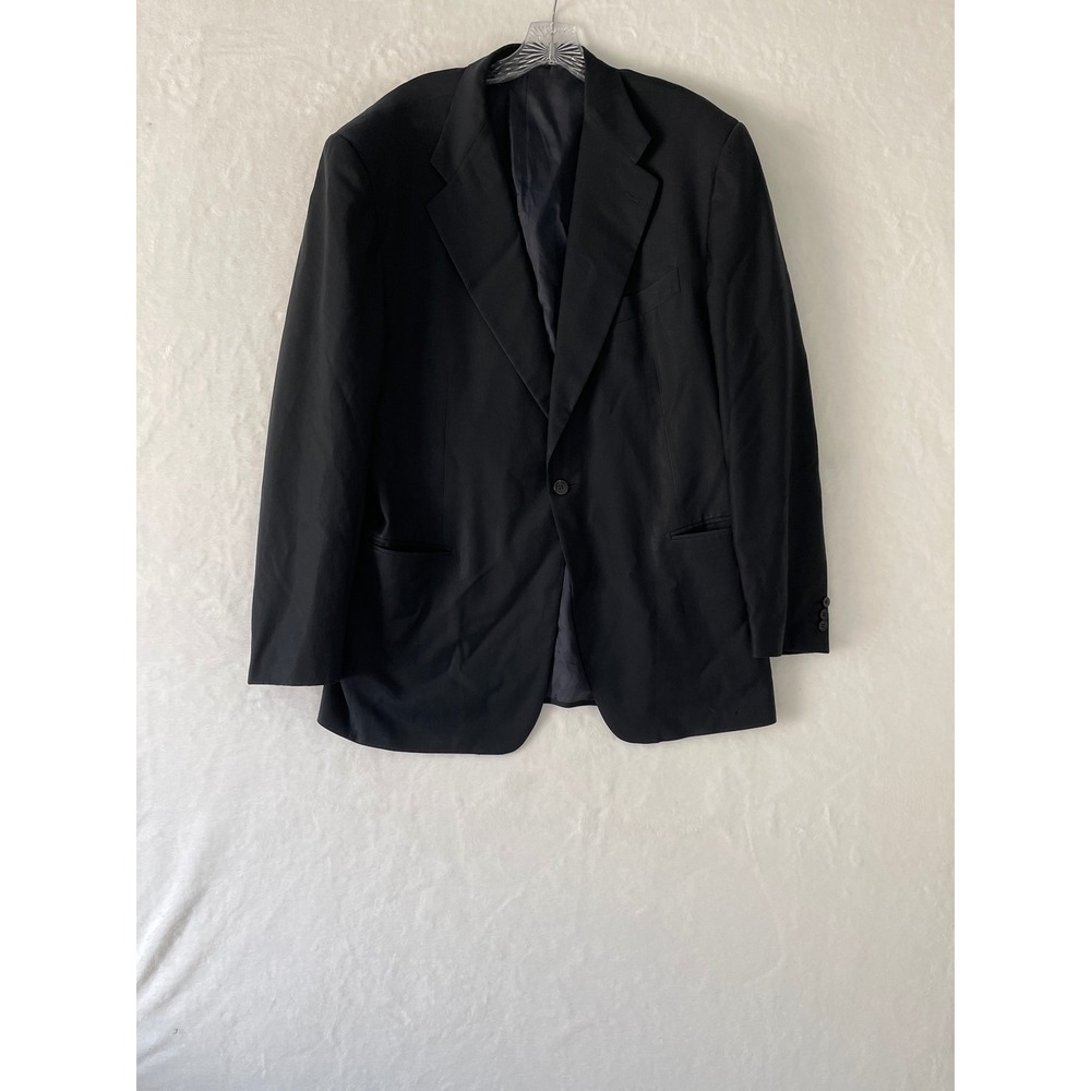 Pal Zileri Loro Piana Tasmanian Super 120s Wool Blazer Black Mens 44 Made Italy